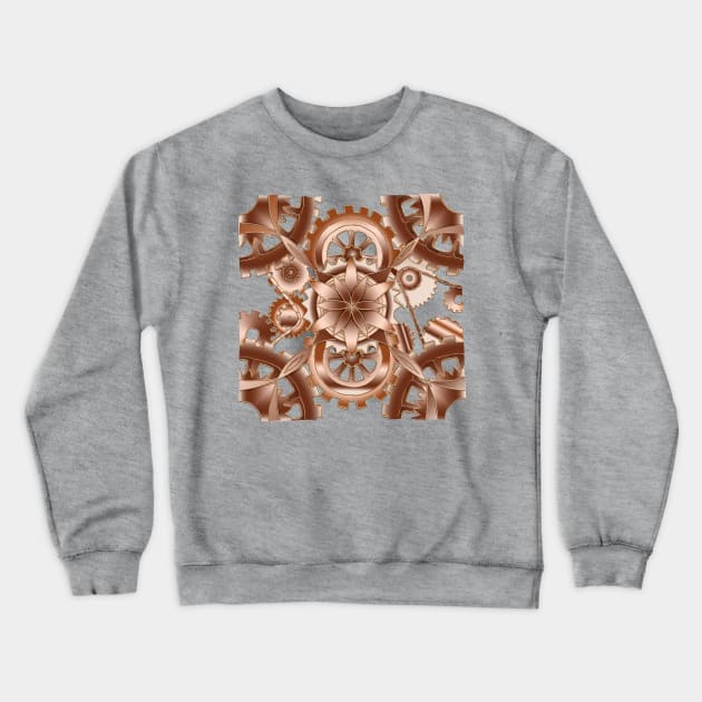 Steampunk Mandala Crewneck Sweatshirt by benjaminfaucher7